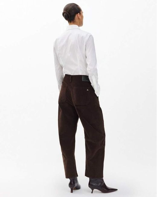 Rag & Bone White Charlie Ankle Barrel Corduroy Pants