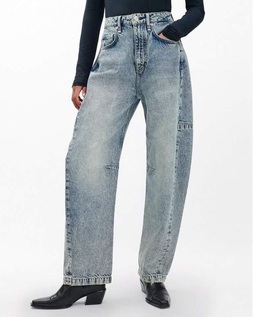Rag & Bone Blue Charlie Barrel Jeans