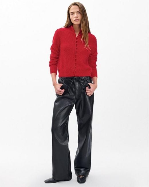 Rag & Bone Red Jada Brushed Cashmere Cardigan