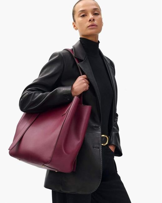 Rag & Bone Purple Parker Leather Tote