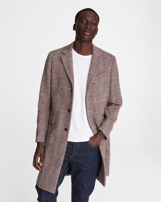 Rag & Bone Brown Rory Wool Coat Relaxed Fit Coat for men