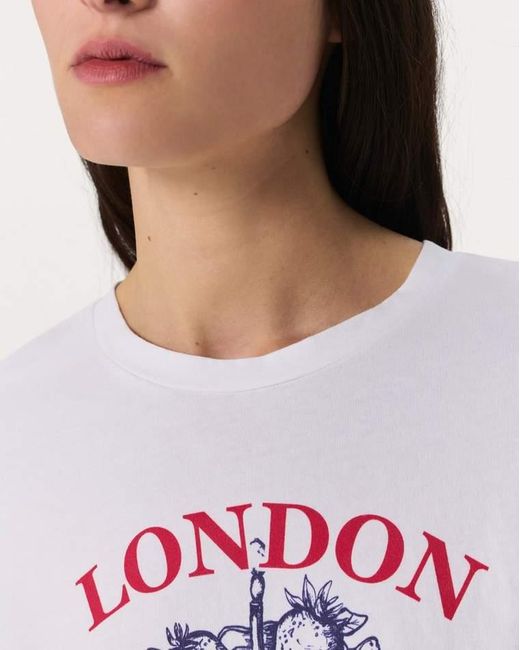 Rag & Bone White London Graphic Tee