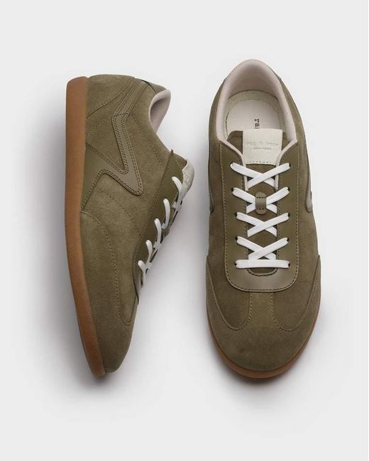 Rag & Bone Green Retro Leather Legacy Trainers for men