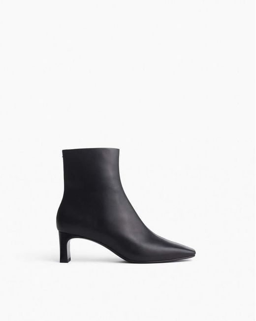 Rag & Bone White Avery Zip Leather Ankle Boots