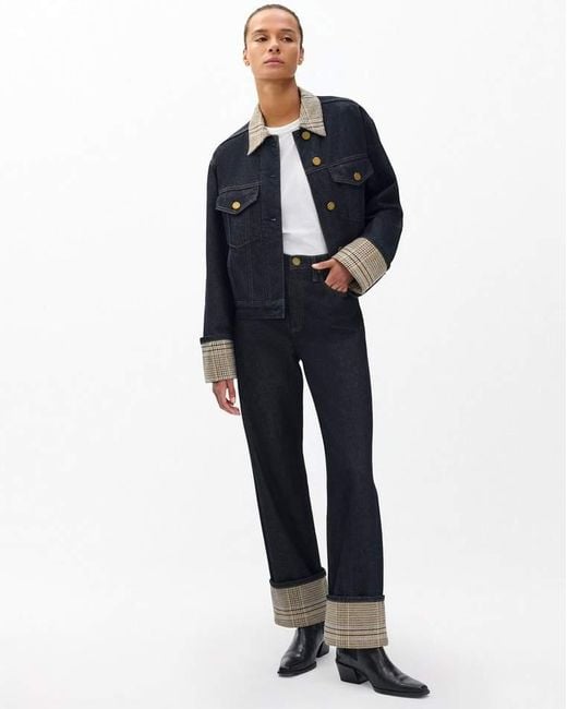 Rag & Bone Blue Harriet Denim Trucker Jacket