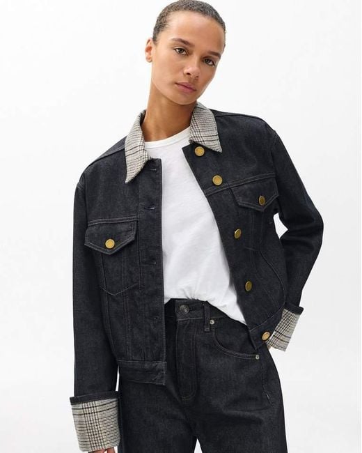 Rag & Bone Blue Harriet Denim Trucker Jacket