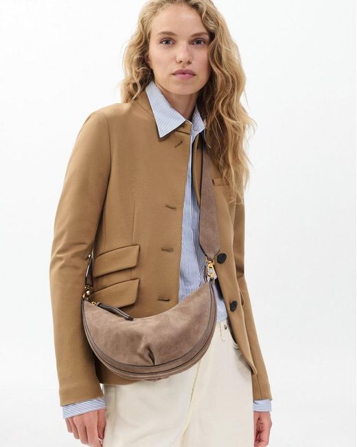 Rag & Bone White Alix Suede Crossbody Bag