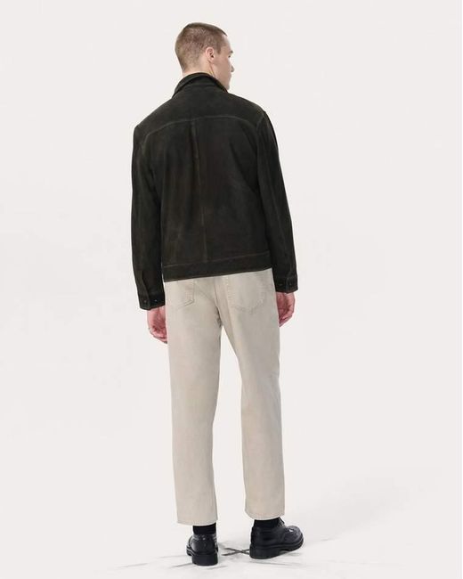 Rag & Bone Black Rb Suede Trucker Jacket for men