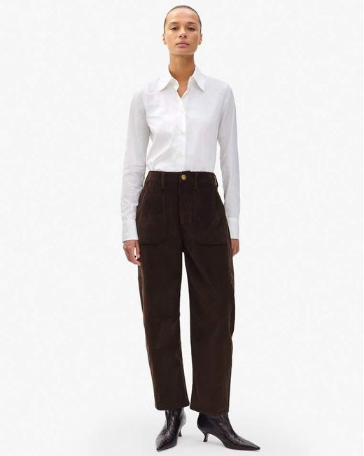Rag & Bone White Charlie Ankle Barrel Corduroy Pants