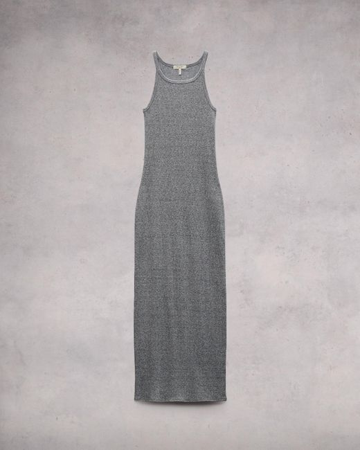 Rag & Bone Gray The Essential Rib String Tank Dress