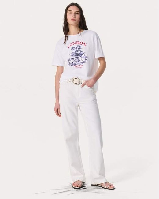 Rag & Bone White London Graphic Tee