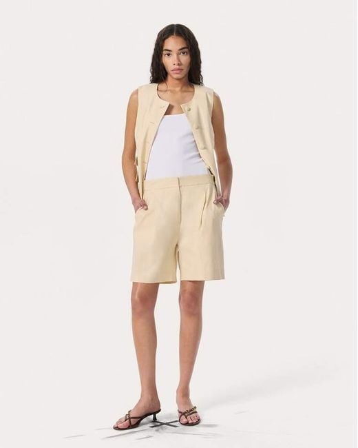 Rag & Bone Natural Leona Linen-Blend Shorts