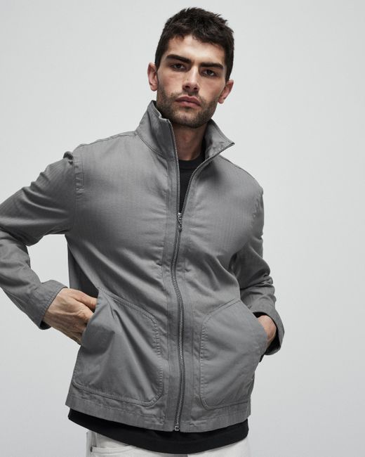 Rag & Bone Isaac Cotton Linen Jacket in Gray for Men | Lyst