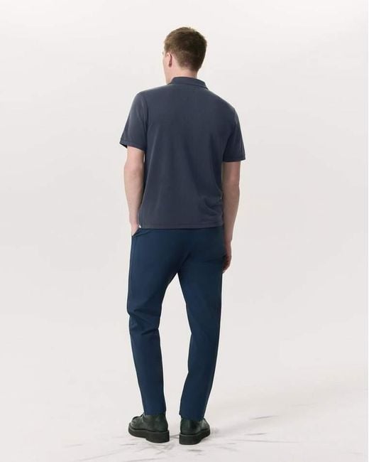 Rag & Bone Blue Tech Stretch Piqué Polo for men