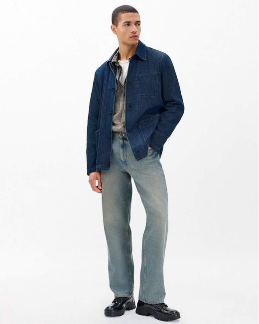 Rag & Bone Blue Evan Denim Chore Jacket for men