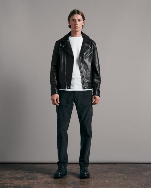 Rag & Bone Buzz Leather Jacket in Black (Gray) for Men | Lyst