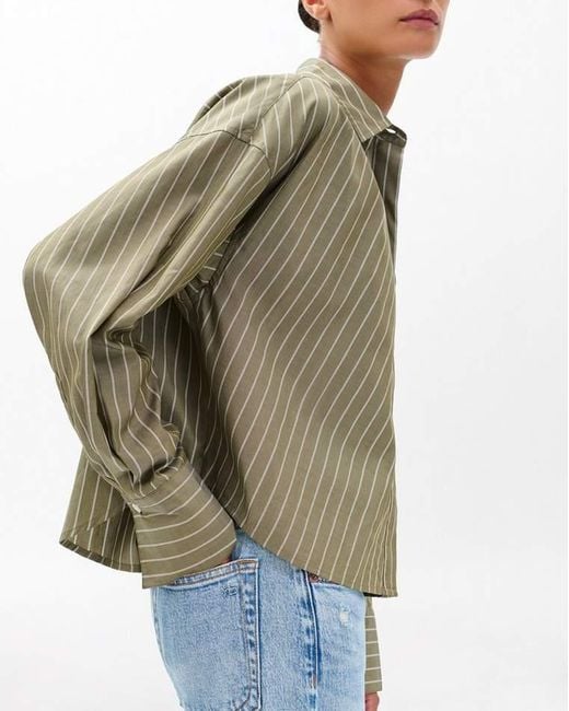 Rag & Bone Natural Martha Striped Poplin Shirt