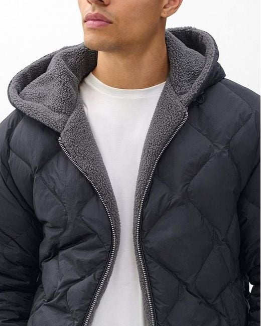 Rag & Bone Blue Dane Quilted Hooded Jacket