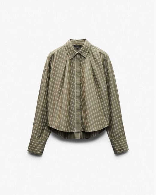 Rag & Bone Natural Martha Striped Poplin Shirt