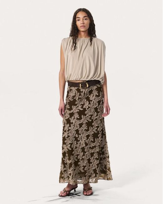 Rag & Bone Natural Wren Fil Coupé Maxi Skirt