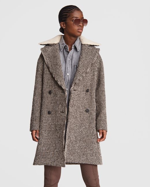 Rag Bone Mina Wool Cocoon Plaid Coat Classic Fit Save 40 Lyst Rag Bone Mina Wool Cocoon Plaid Coat, Rag And Bone Mens Trench Coats