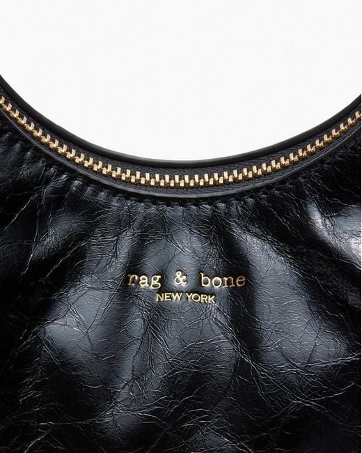 Rag & Bone Black Hudson Leather Hobo