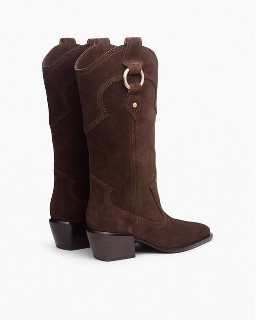 Rag & Bone Brown Joni Suede Cowboy Boots
