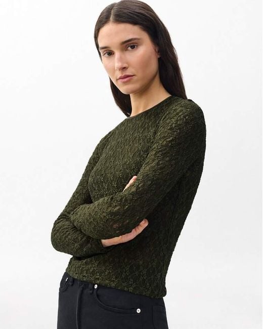 Rag & Bone Black Ellie Lace Top