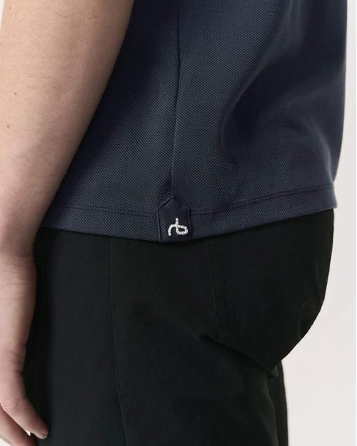 Rag & Bone Blue Tech Stretch Piqué Polo for men