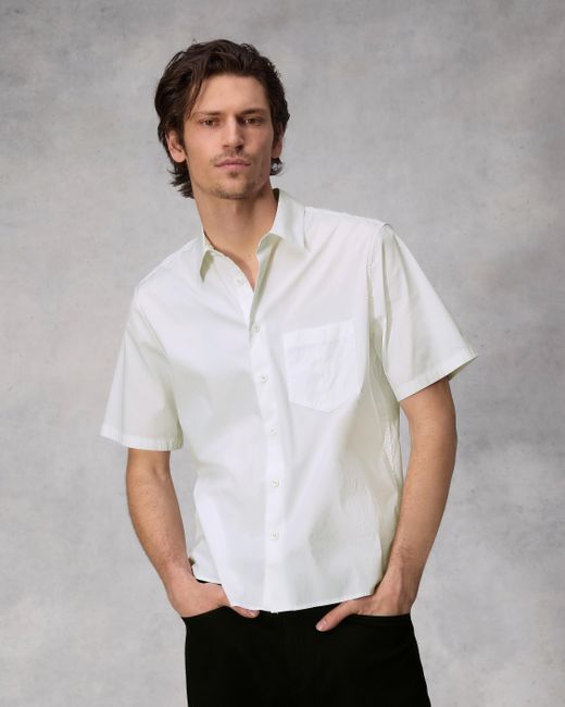 Rag & Bone Gray Dalton Cotton Poplin Blouson Shirt for men