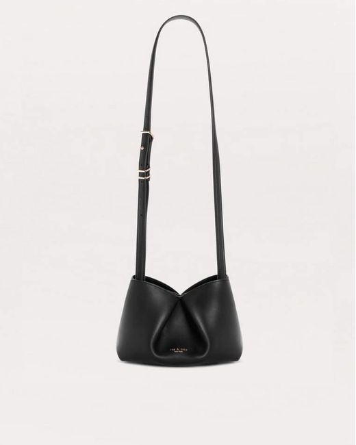 Rag & Bone Black Bloom Small Calf Leather Crossbody Bag