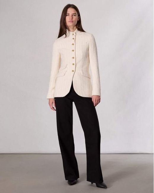Rag & Bone Natural Slade Long Tweed Blazer