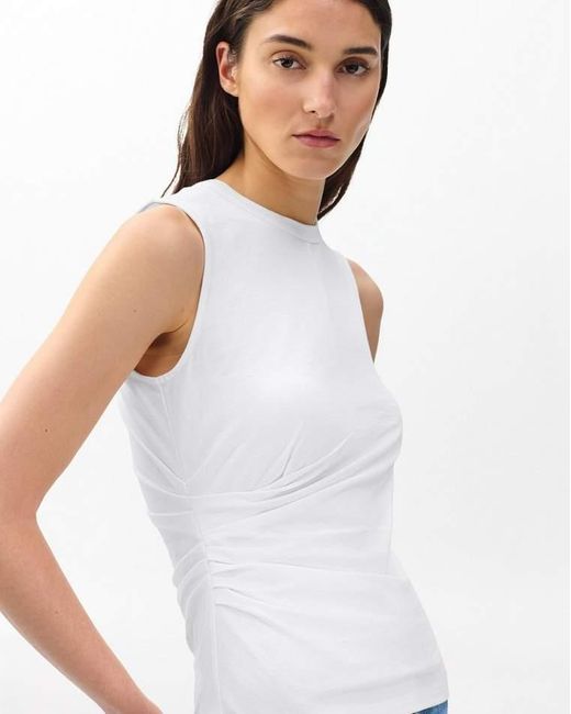 Rag & Bone White Mica Wrap Tank