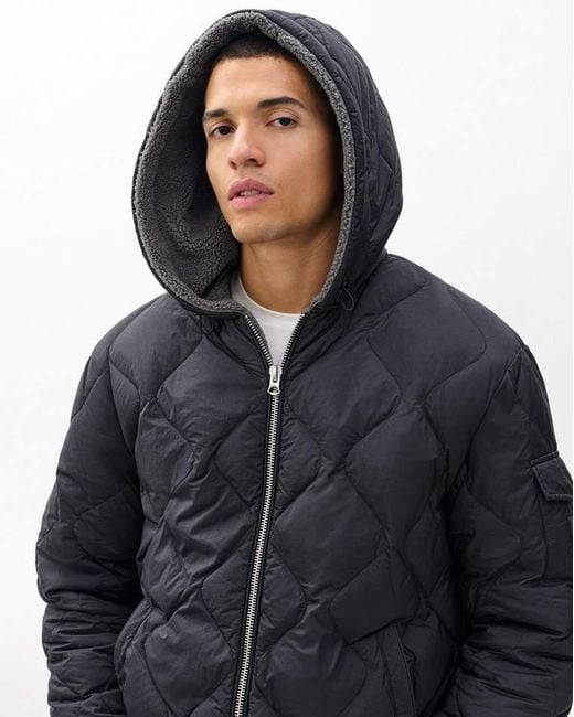 Rag & Bone Blue Dane Quilted Hooded Jacket