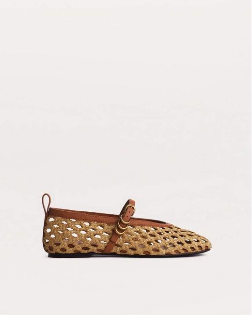 Rag & Bone Women's White Spire Woven Mary Janes