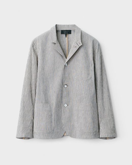 closed seersucker blazer