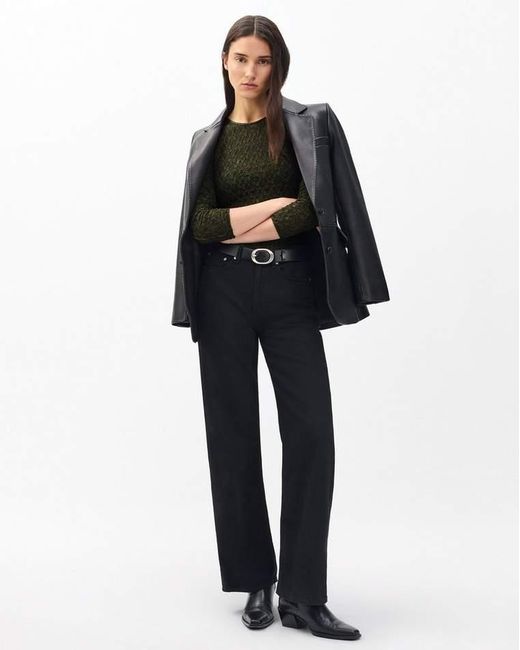 Rag & Bone Black Ellie Lace Top