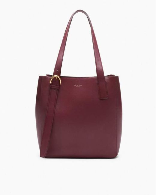 Rag & Bone Purple Parker Leather Tote
