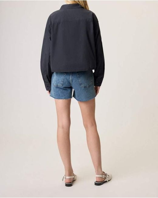 Rag & Bone Blue Retro Cut Off Short