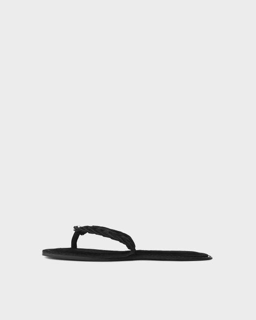 Rag & Bone Melrose Thong - Suede Flat Sandal in Black Suede (Black ...