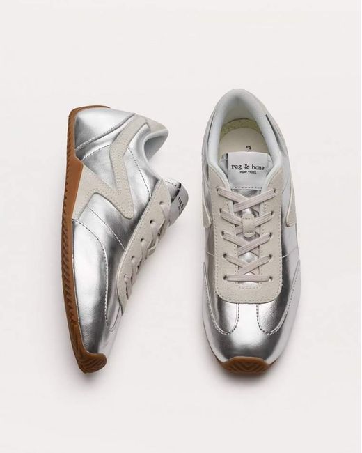Rag & Bone White Ultra Slim Retro Runner Sneakers