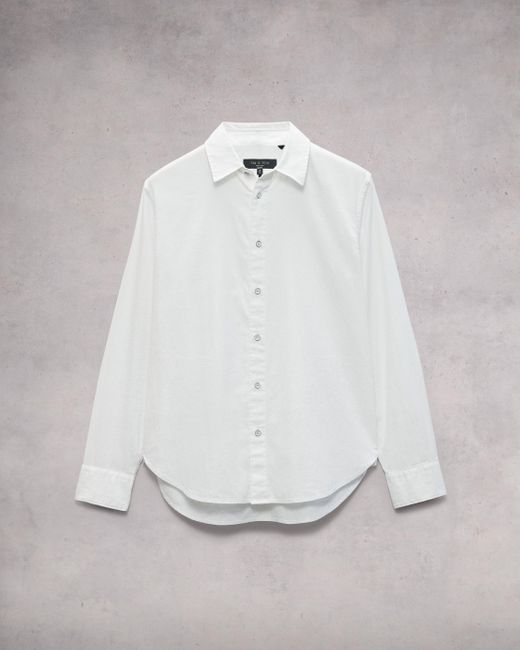 Rag & Bone Gray Finch Cotton Hemp Shirt for men