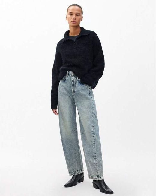 Rag & Bone Blue Charlie Barrel Jeans