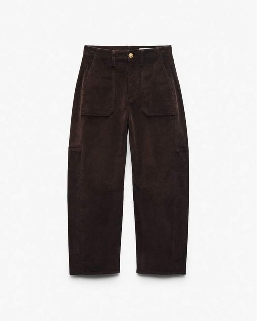 Rag & Bone White Charlie Ankle Barrel Corduroy Pants