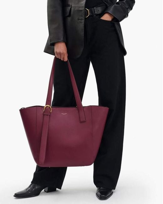 Rag & Bone Purple Parker Leather Tote