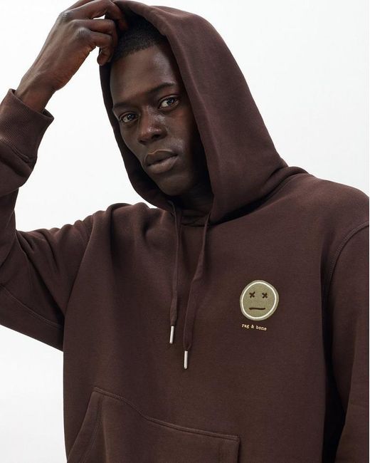 Rag & Bone Brown Sour Face Embroidered Hoodie