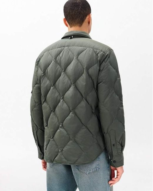 Rag & Bone Gray Dane Quilted Shirt Jacket