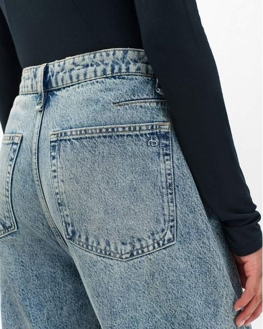 Rag & Bone Blue Charlie Barrel Jeans