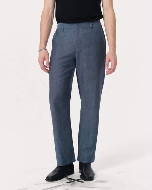 Rag & Bone Blue Evan Wool-Blend Trousers for men