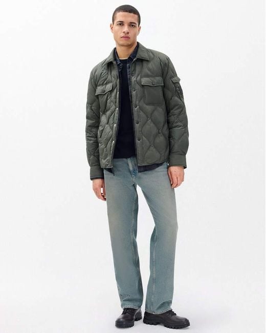 Rag & Bone Gray Dane Quilted Shirt Jacket